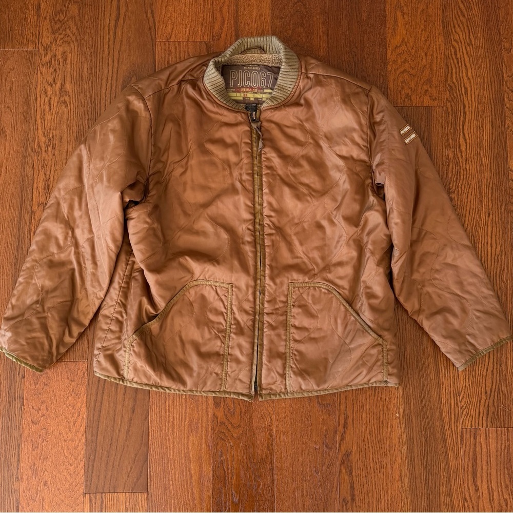 Vintage Ralph Lauren Polo Jeans Company Quilted Sherpa Bomber XL